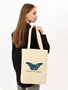 Zoozie Bags 1094 Bolso de Mano de Algodón Color Crema 35x40x8 cm